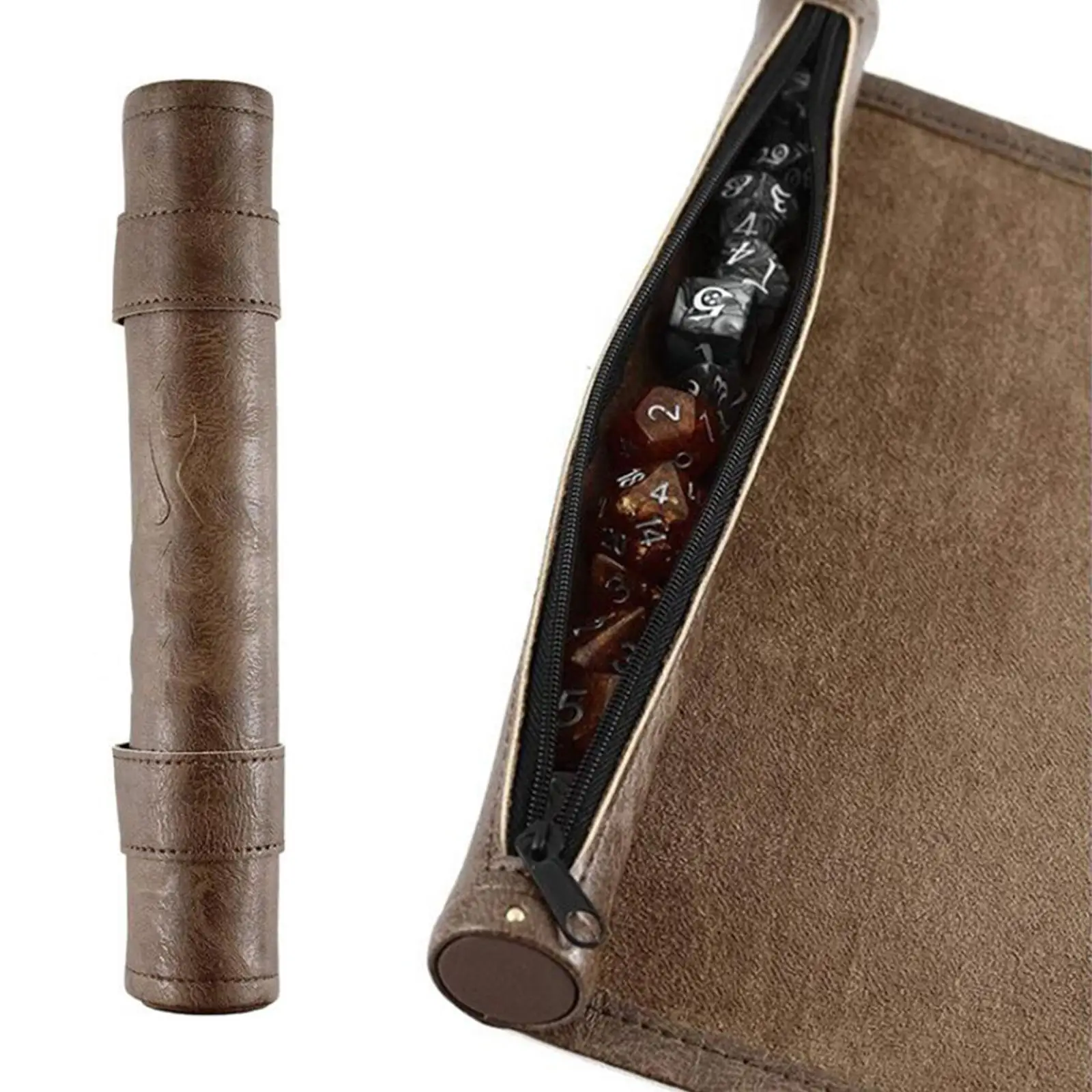 Dice Rolling Tray Mat Fittings with Pocket Storage Bag for Traveling dice tray