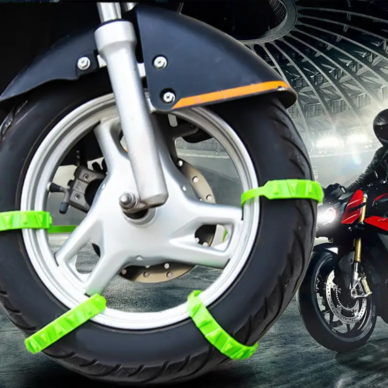 Winter Motorcycle Tire Chains Anti Skid Snow Chains Wheel Tyre Anti-Skid Portable Tire Traction Chain Multifunctional