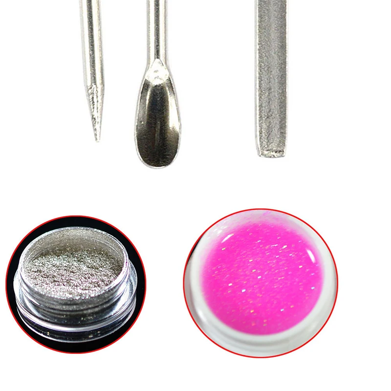 Nail Art Eye Shadow Cream Stirring Rod Stainless Metal Gel Stirring Tool Spatula Pin Nail Accesories And Pigments Mixing Tools 4