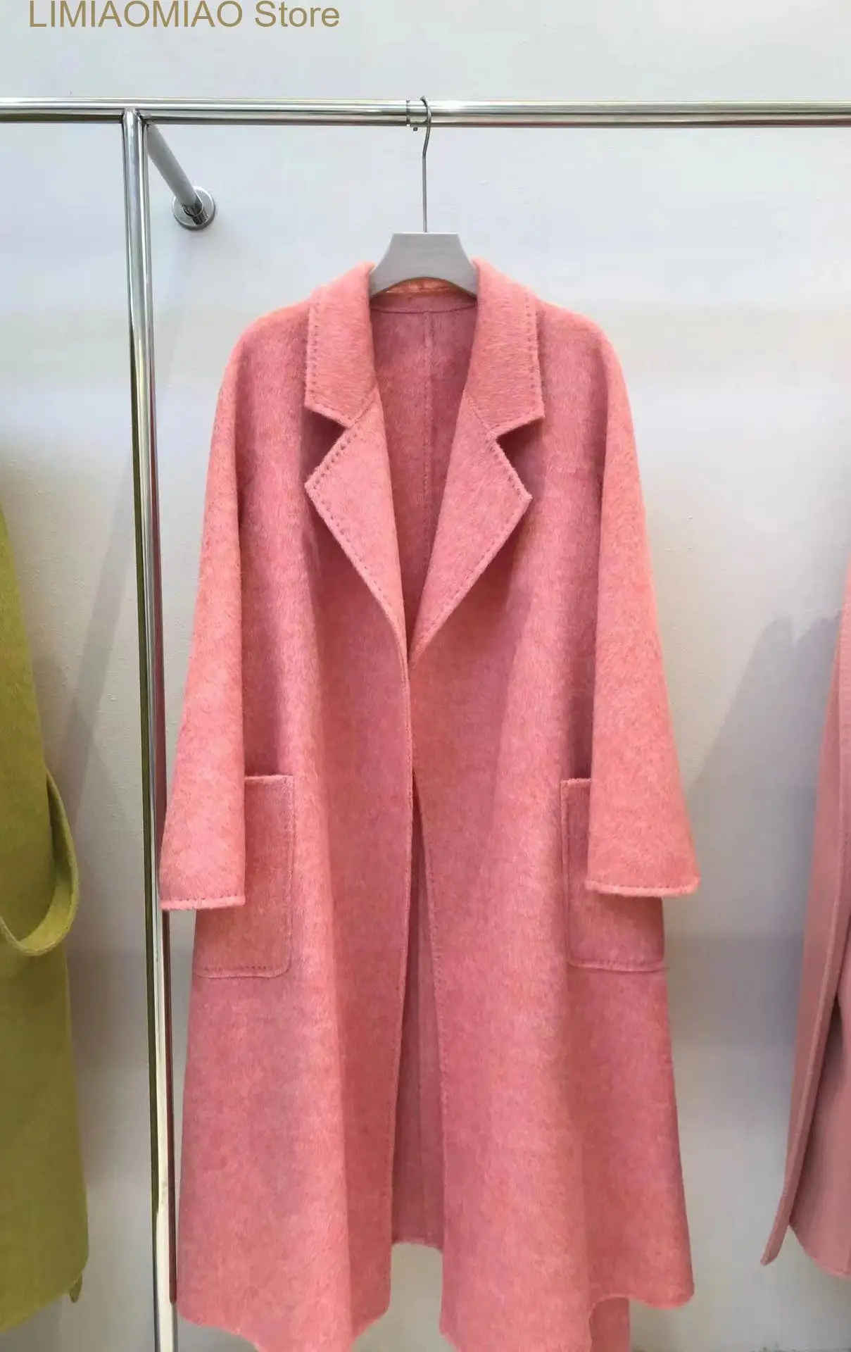 New ladies Luxury Real  Cashmere Wool Woolen trench coats  Ladies fashion natural woolen coats   Streetwear