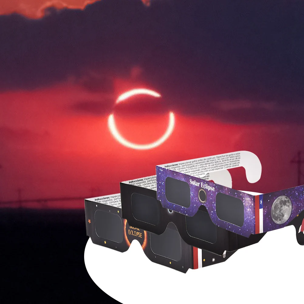 1-5pcs Paper Solar Eclipse Glasses uv protection glasses solar eclipse glasses Protect Eyes Anti-uv Viewing Glasses Safe Shades Observation Solar Great for Kids