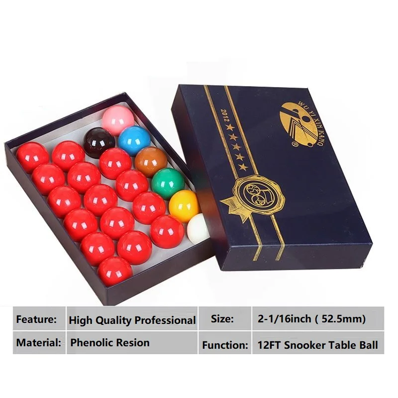 5A Star High Quality Phenolic Resin 52.5mm Xinkang Snooker Billiard Ball Set 22x 2-1/16inch