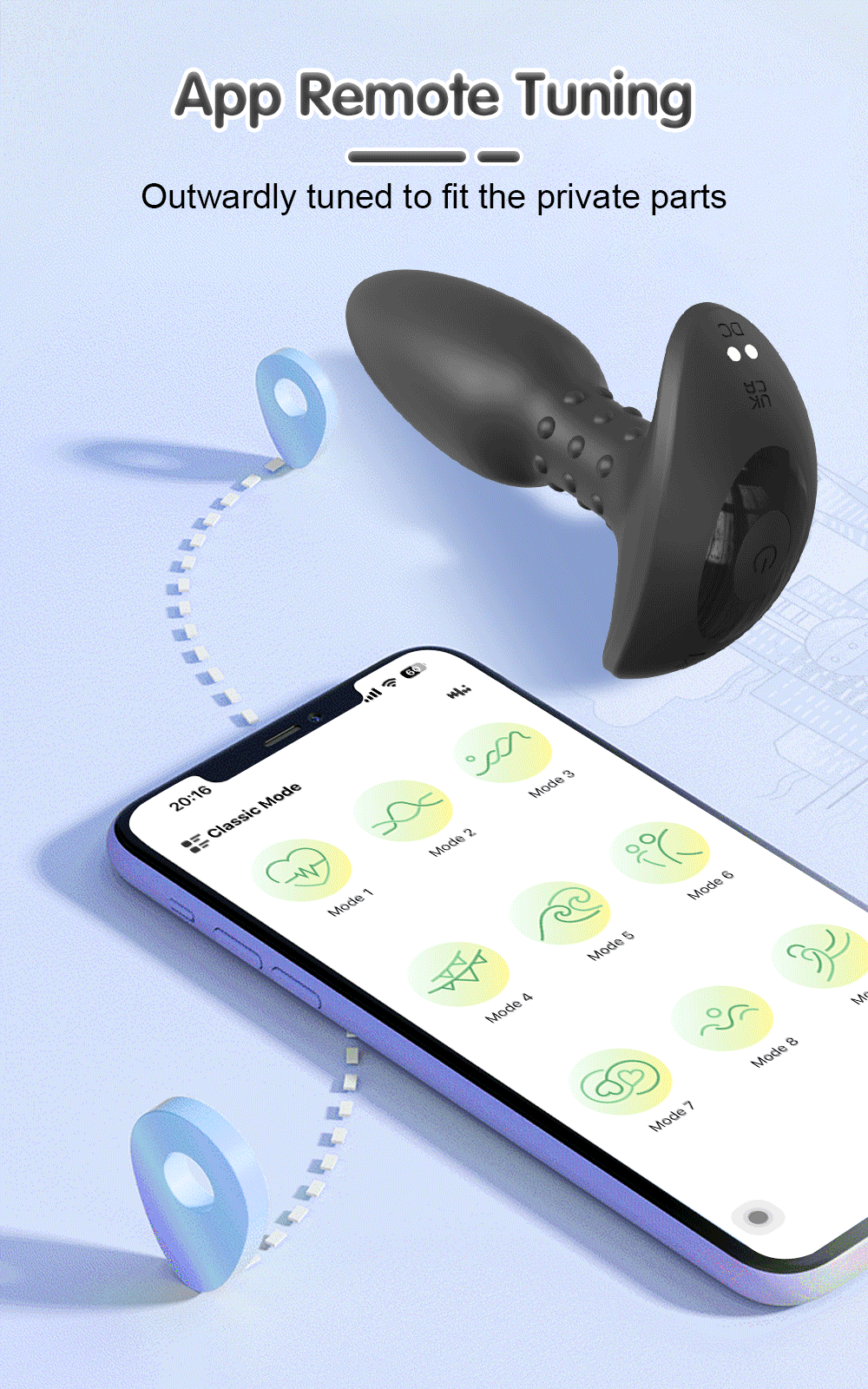 Plug Anal Tracy'sDog Com Rotação Embutida Wireless