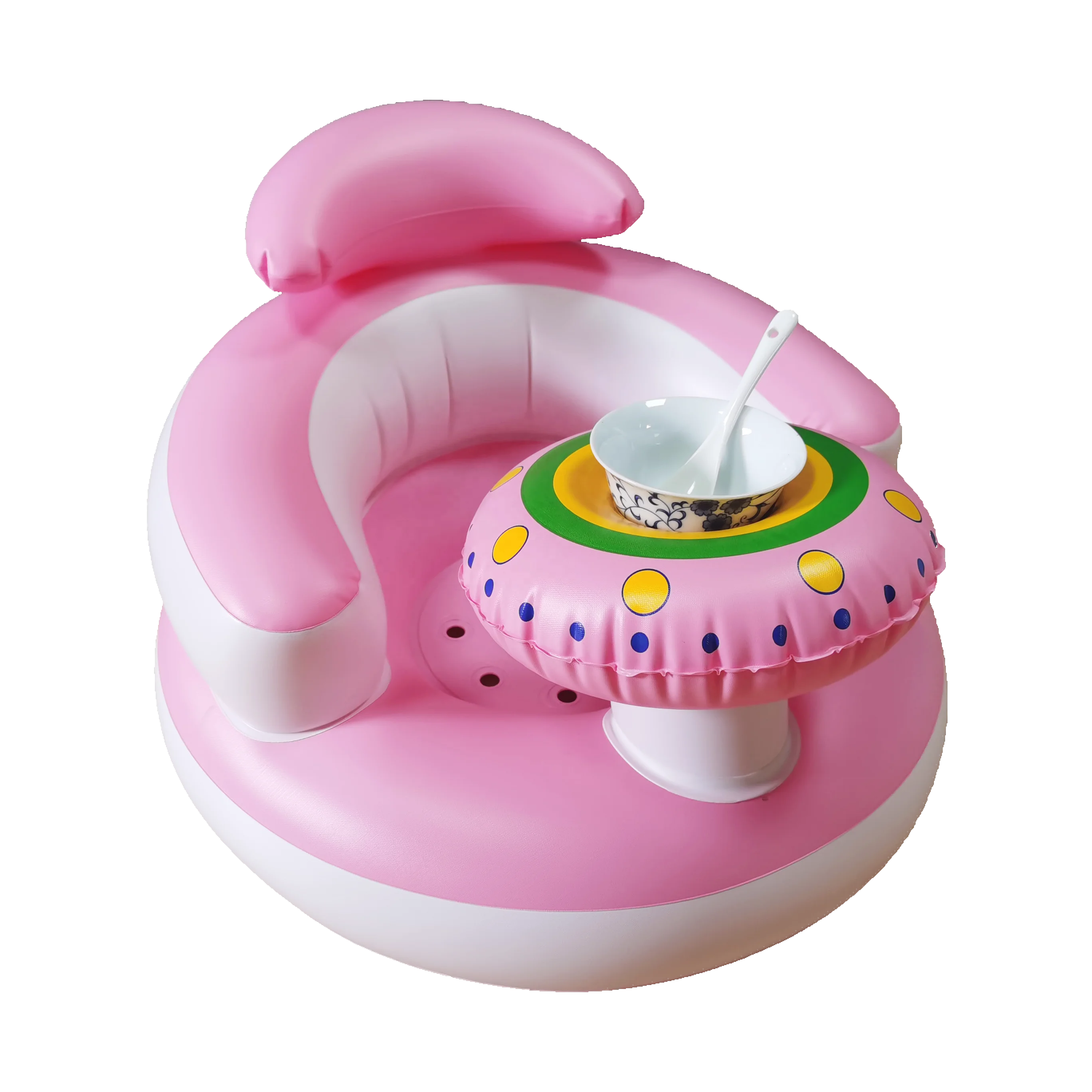Baby Inflatable Seat for Babies 3-36 Months Built in Air Pump Infant Back Support Sofa Toddler Support Seat Chair for Sitting Up