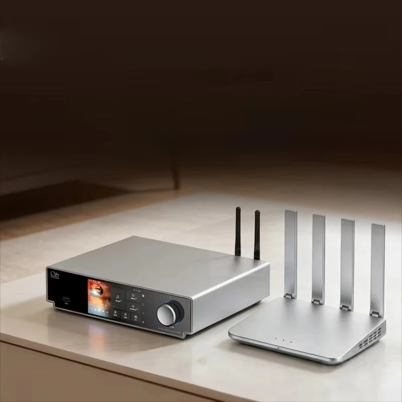 SM90(샨링) 고급 안드로이드 스트리밍 플랫폼, Wi-Fi 6 및 LAN 연결 설계, 4.96인치 터치스크린 디스플레이 스트리머 DAC