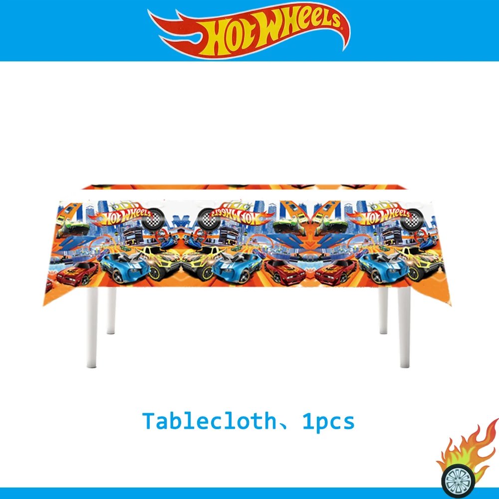 Hot Wheels Car Boy's Birthday Party Decorative Tableware Set Balloon Table Cloth Banner Baby Shower Party Car Toy Supplies party supplies,birthday party supplies,disposable tablecloth,birthday tableware set