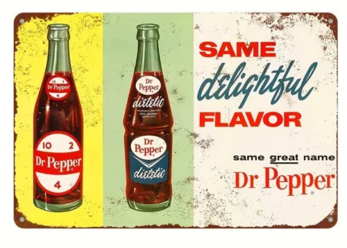 

Винтажная Новинка, металлический знак Dr. Pepper, 12x8 дюймов, настенное искусство