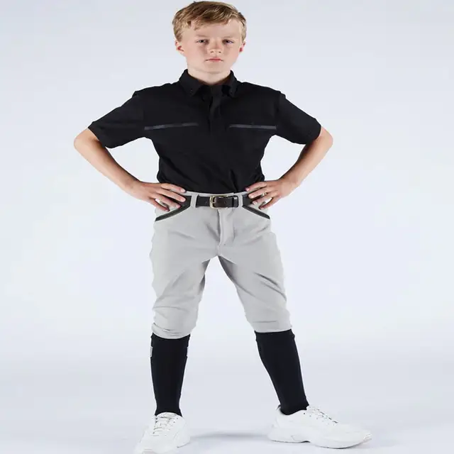MXLLINA Boys Equestrian Pants Knee Silicone Horse Riding Leggings Child Competition Show High Quality Sport Tights Kids Clothes 3