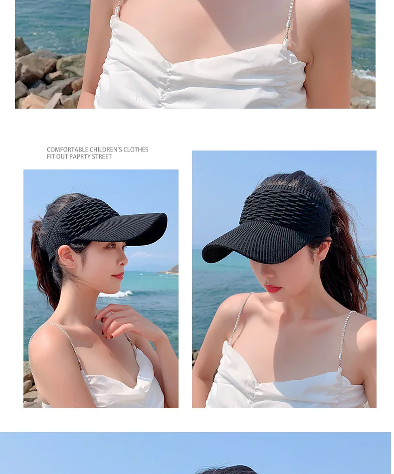 custom ball caps New Women's Cap Outdoor Sport Baseball Cap Breathable Empty Top Hat Visor Anti-UV Sun Hat Caps Girl Golf Tennis Hats Gorras Women's Hats