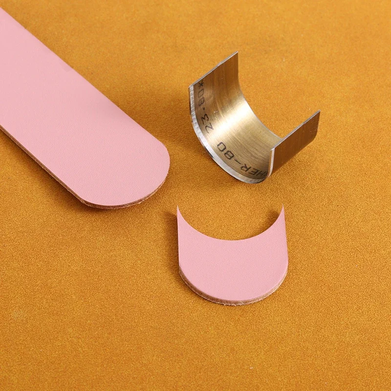 1PC Half-round Leather Cutter DIY Leather Template Cutting Die Semicircle Cut Mold Japan Knife Belt Tail Punching 5-50mm