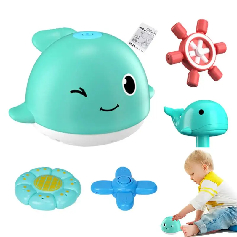 

Toddler Bath Toy Sprinkler Bathtub Toys With LED Colorful Light Kids Birthday Gifts Whale Bath Toy For Boys Girls Kids Toddler