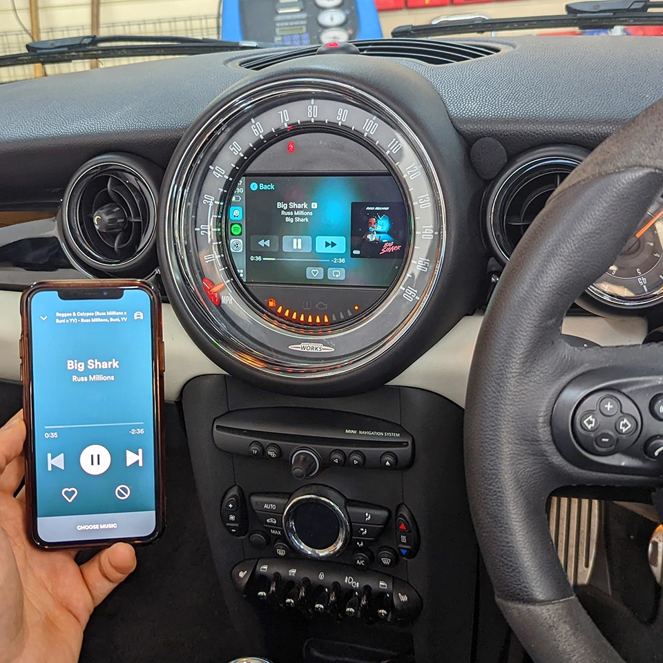 Wireless Apple Carplay Retrofit Interface For Bmw Mini Cooper Coupe Onto Oem Retains Full