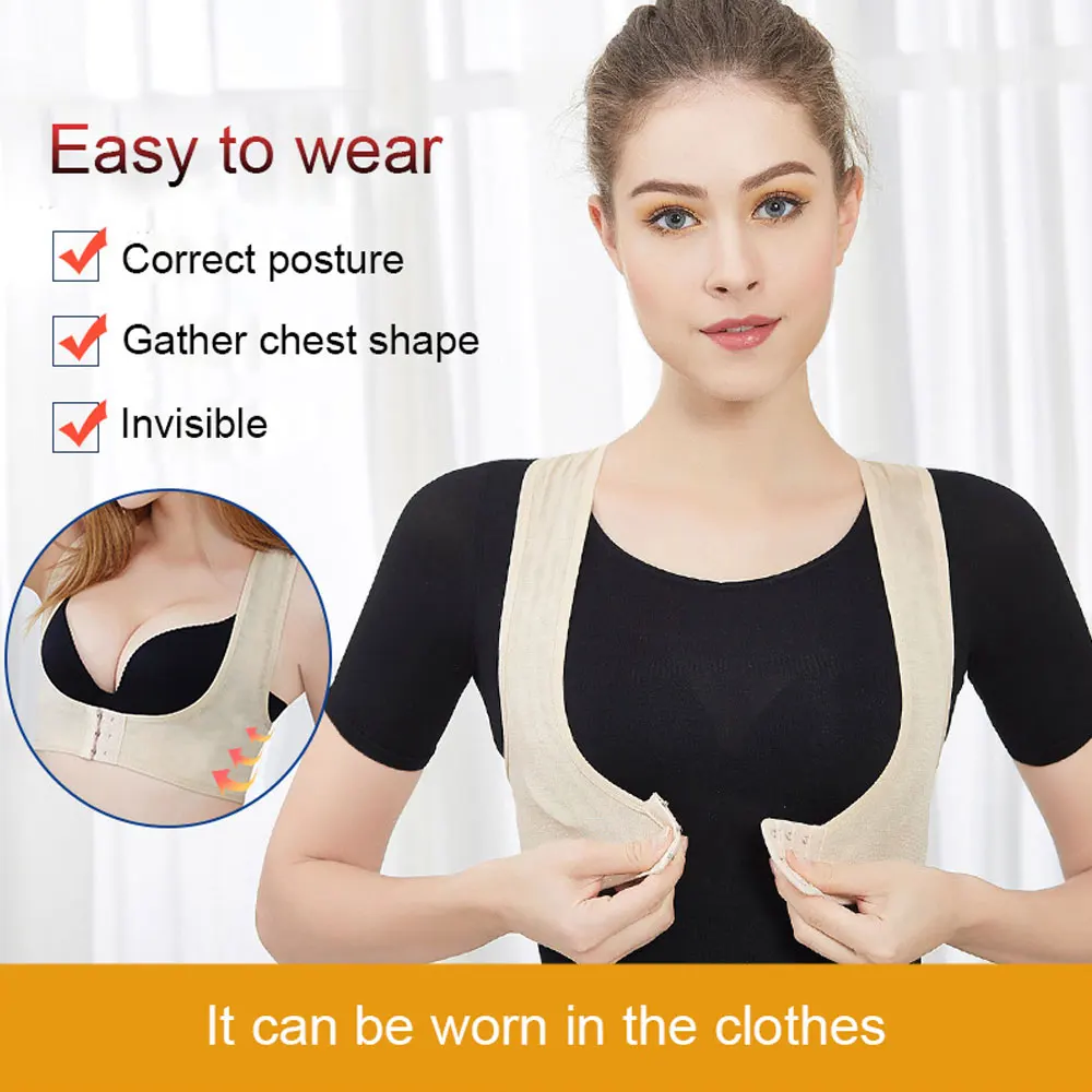 Chest Brace Up for Women Posture Corrector Shapewear Vest Breast Tops Arm  Shaper Plus Size Back Support Corset, Improves Posture - AliExpress