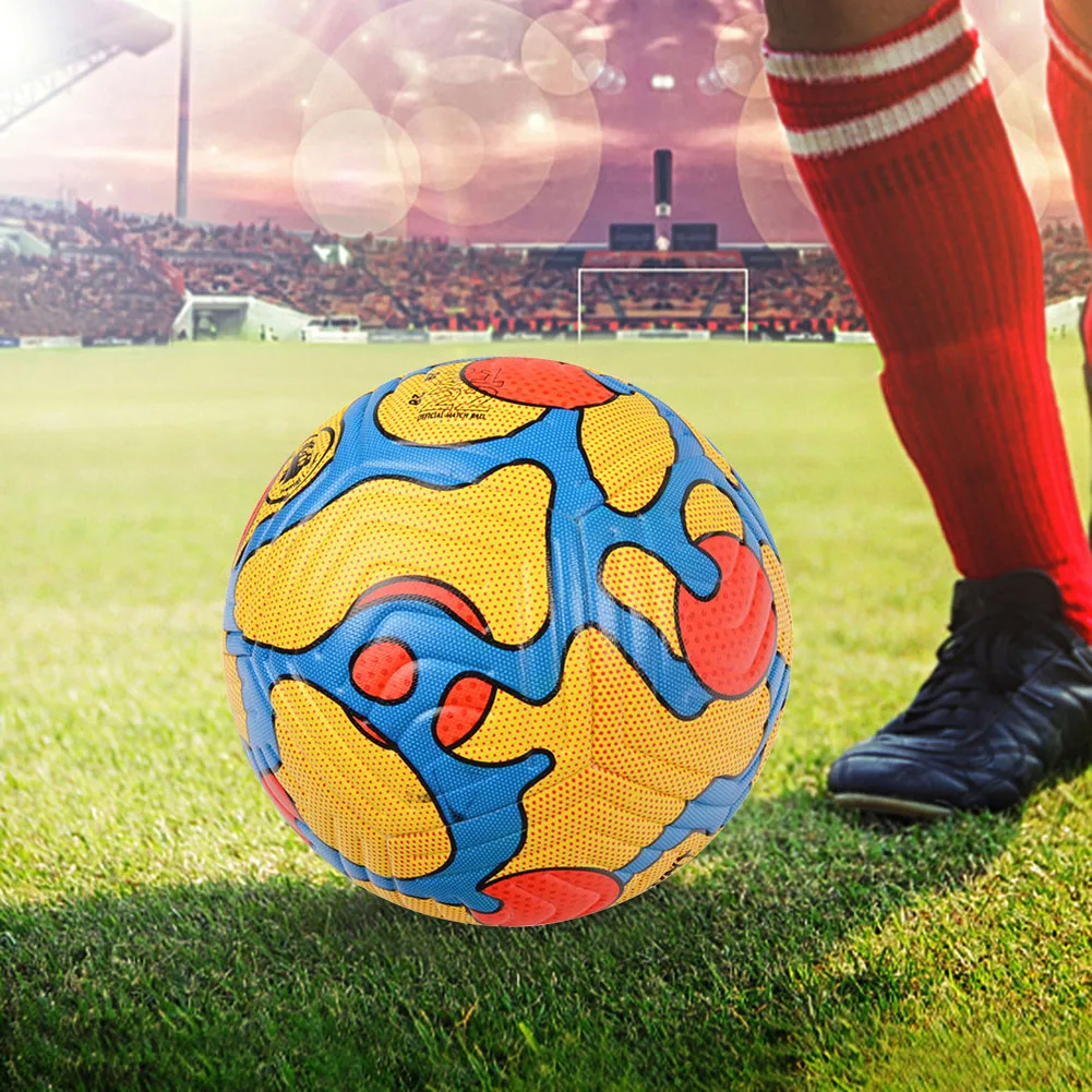 Soccer Ball Size 5/4 PU Leather Sports League Match Training Football Balls for Students Team