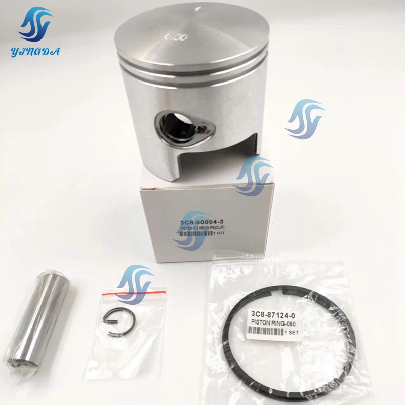 Kit Pistone Muslimex 3C8-00004 + 0.5Mm Anello Per Tohatsu 40Hp 50Hp M40D M50D Mercury Mariner 3Cyl 40Hp 50Hp 779-96152