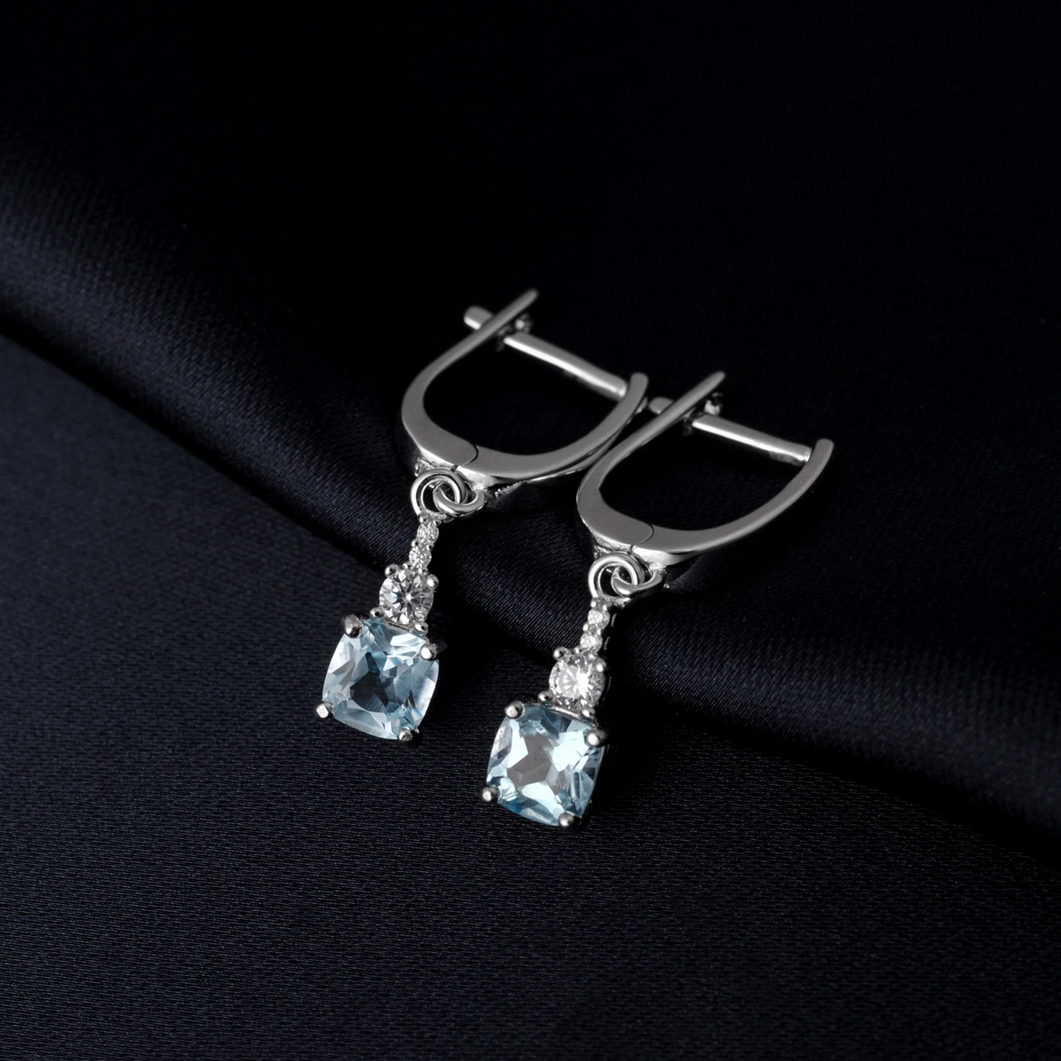 Orecchini Pendenti Potiy con Topazio Azzurro Naturale da 1,73 ct, in Argento Sterling 925 per Donna, Gioielli Raffinati per Uso Quotidiano  36
