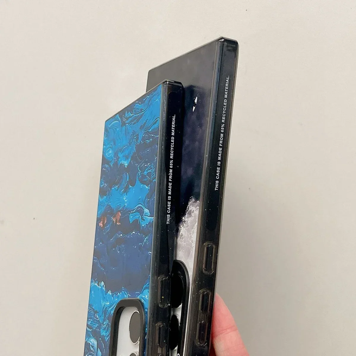 Sea MagSafe Acrylic Black Border Magnetic Phone Case for Samsung Galaxy S22U S23 Ultra S24 Ultra Cover Protective Shell