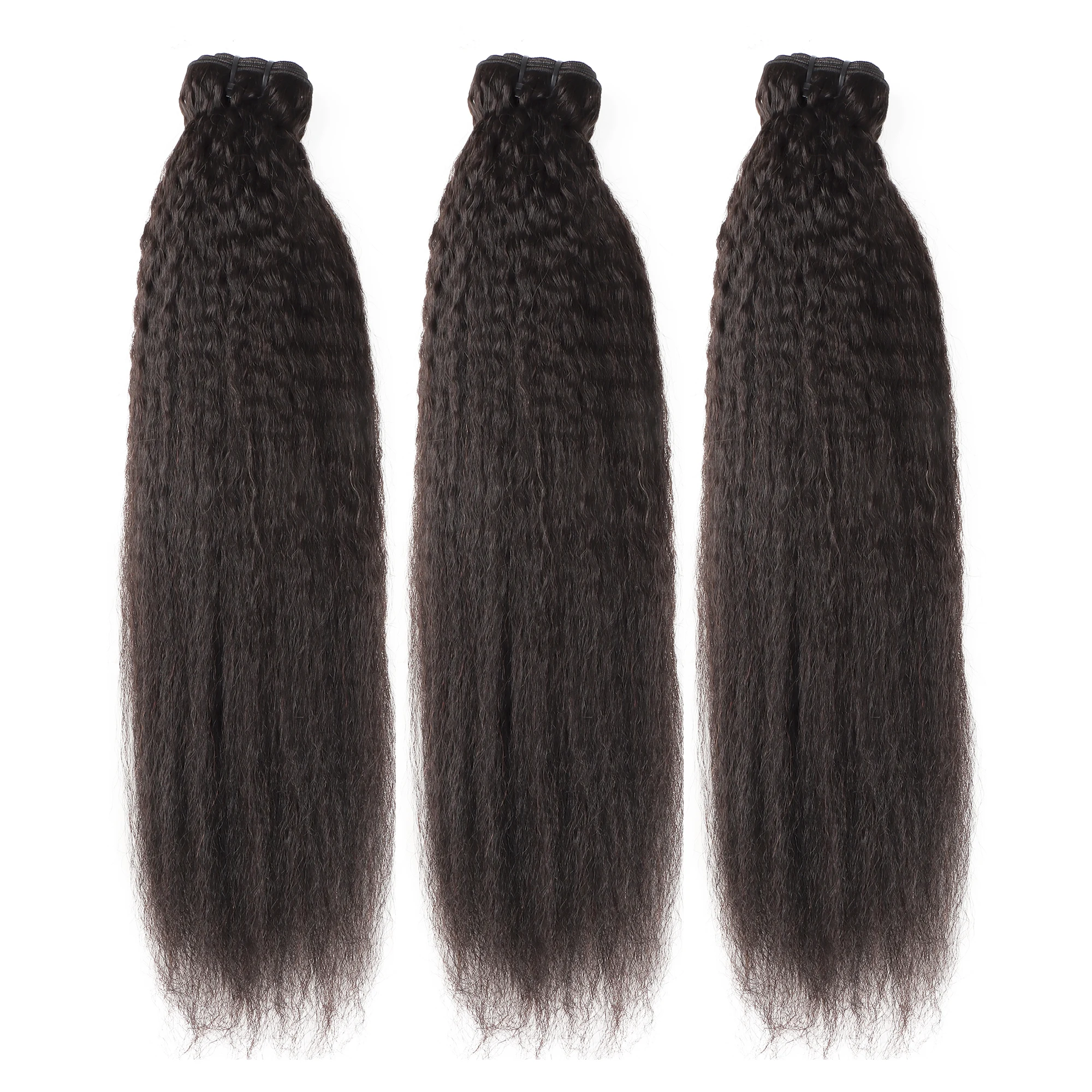 AHVAST kinky straight 100g hair bundles natural color high quality human hair for boho braiding remy extensions braids