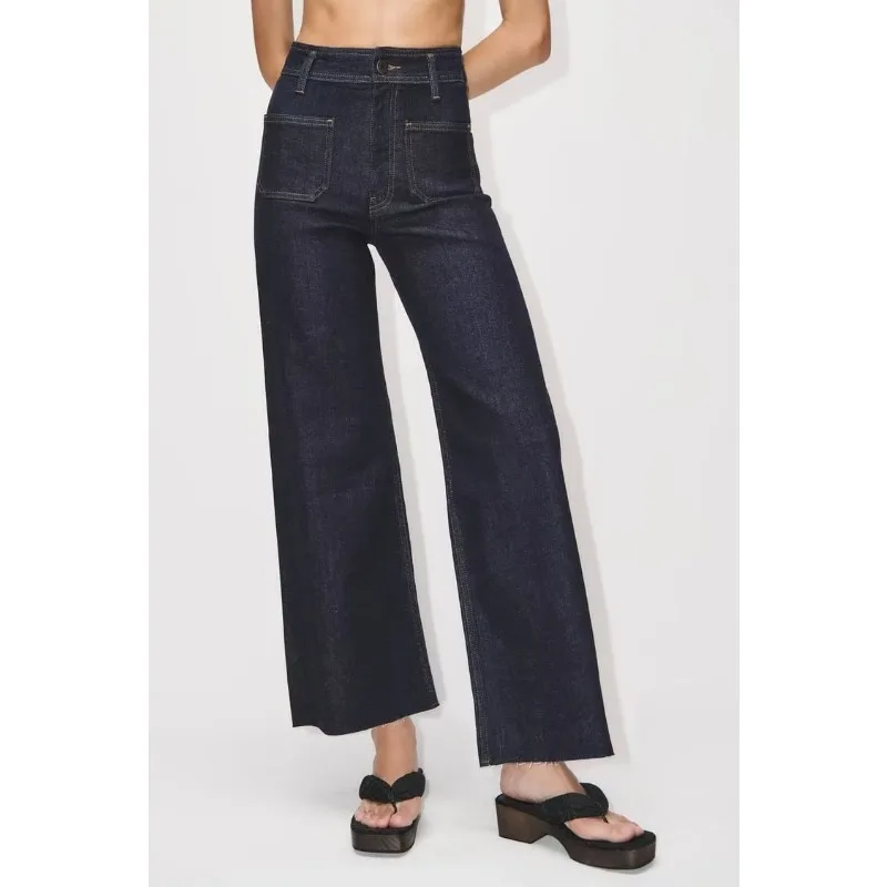 

New Hight Street Women's Jeans Y2k Jean Baggy Women 2023 Fashion New Kpop Cargo High Waist Wide Vintage Pant Jeans Women