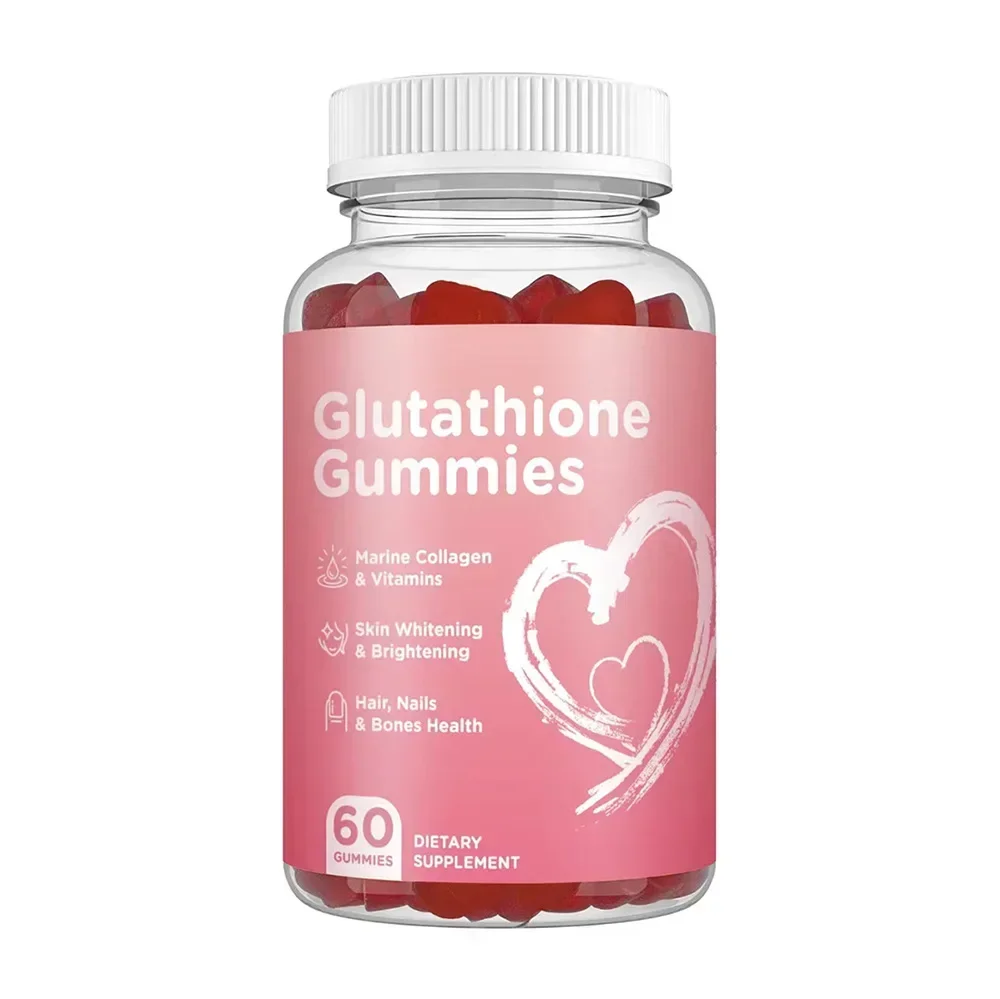 

1 bottle of glutathione gummies to supplement nutrition brighten skin tone collagen protein health food