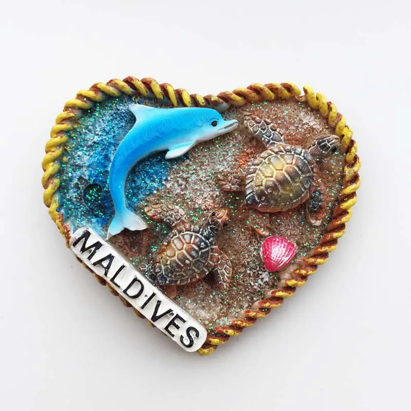 

Fridge Magnet Personalized Maldives Beach Cultural Landscape Decoration Message Stickers Tourist Souvenirs