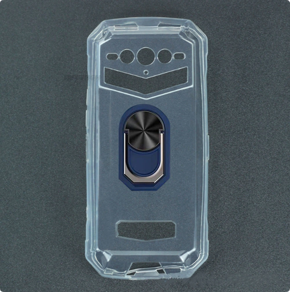 Durable Silicone Phone Case with Back Finger Ring & Stand