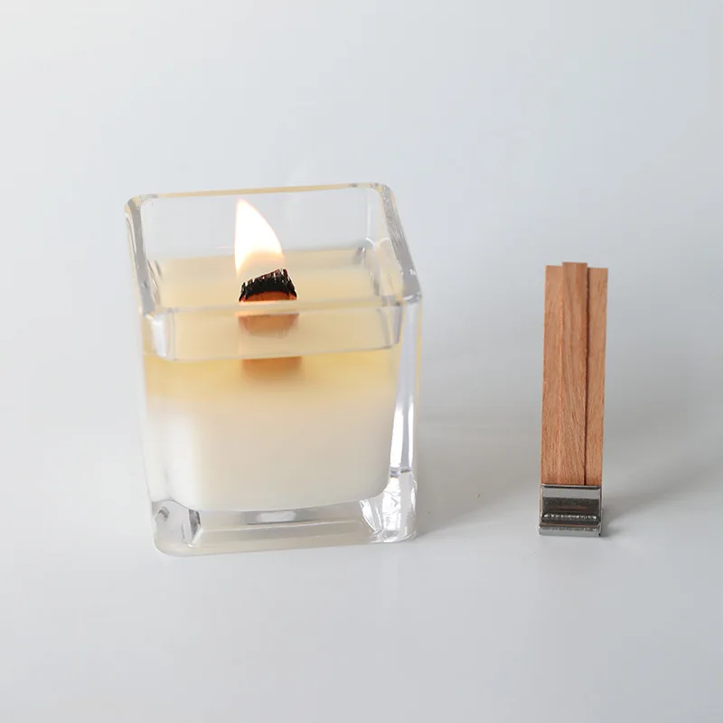 20PCS Wooden Candles Wick with Sustainer Tab DIY Candle Making Supplies Soy  Parffin Wax Wick for DIY candle material