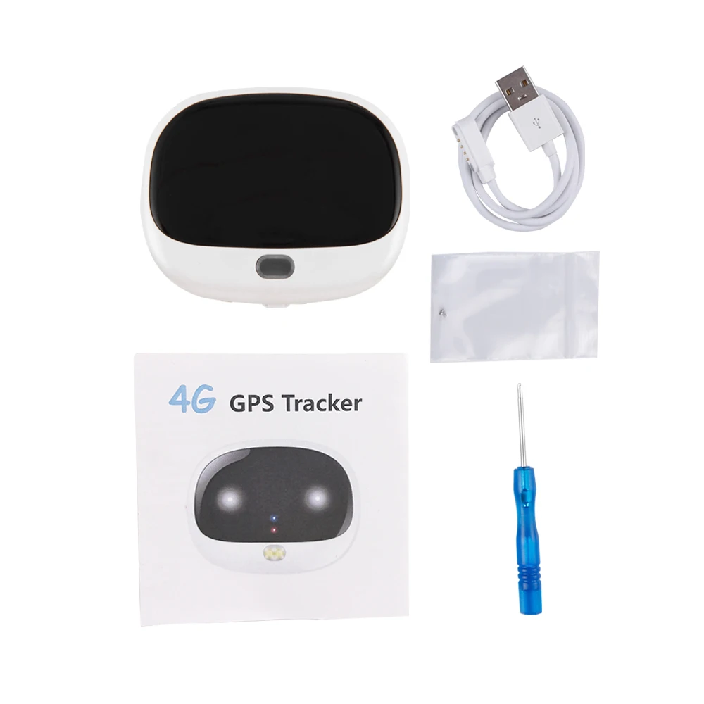 Mini 4G GPS Tracker Pet Waterproof GPS Dog Collars with Anti-lost Locator Support AlarmTwo-way Intelligent Call Low Battery WIFI