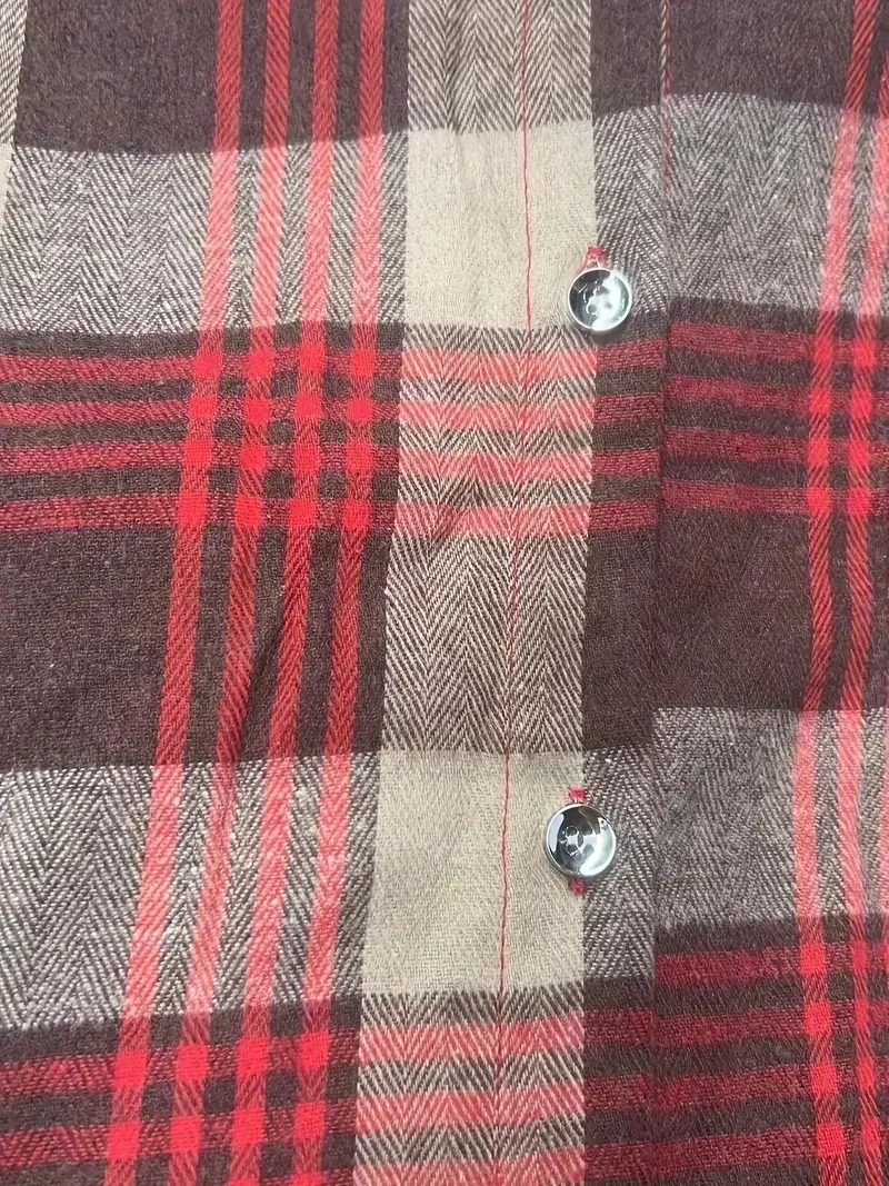 Women’s Spring/summer Plus Size 1XL-5XL Fashion Lapel Plaid Print Ladies Casual Long Sleeved Button Commuting Fashion Shirt Best Sellers In Plus Sized Clothing