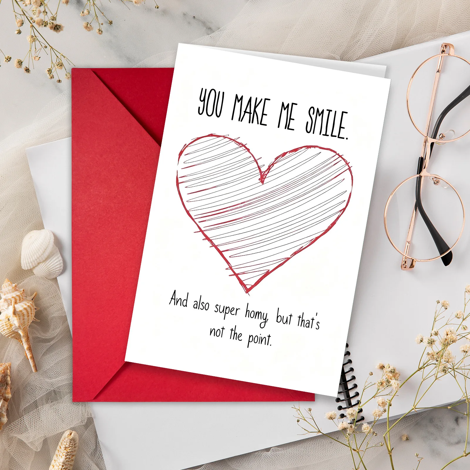 1 warm greeting card, holiday gift ceremony for partners, emotional person's day greeting card envelope set