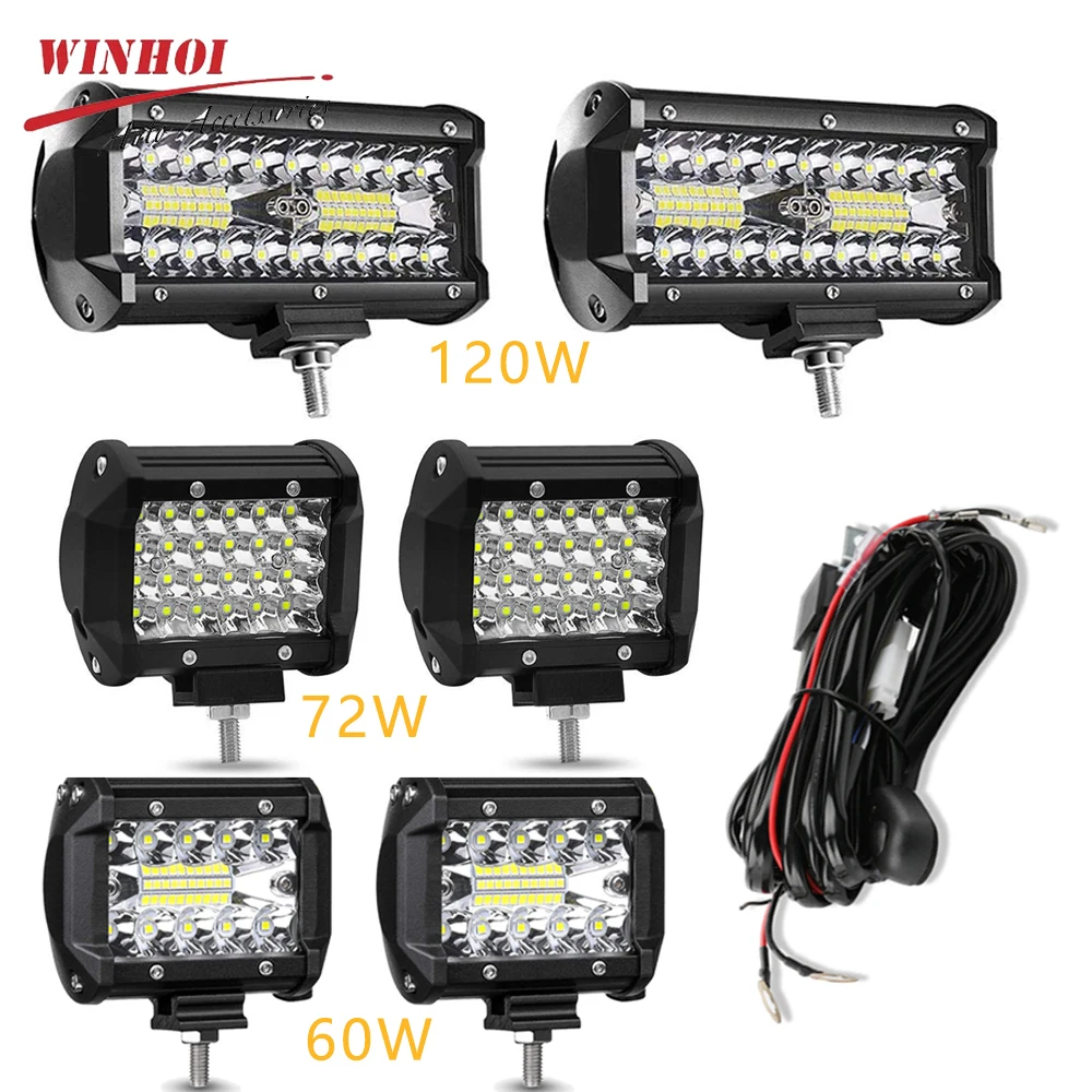 Car LED Light Bar Offroad 4x4 Spotlights Fog Lamp 12V 24V Diode