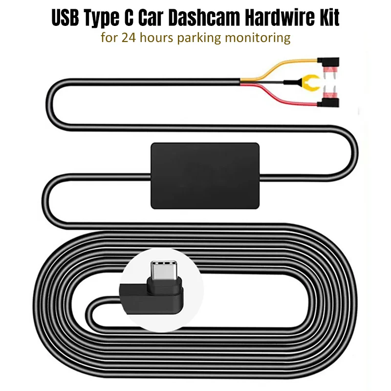 

Dash Cam Hardwire Kit Buck Line For 24 Hours Parking Monitor Dashcam Cable Power Adapter for 70mai DVR Dash Camera 12V To 5V USB