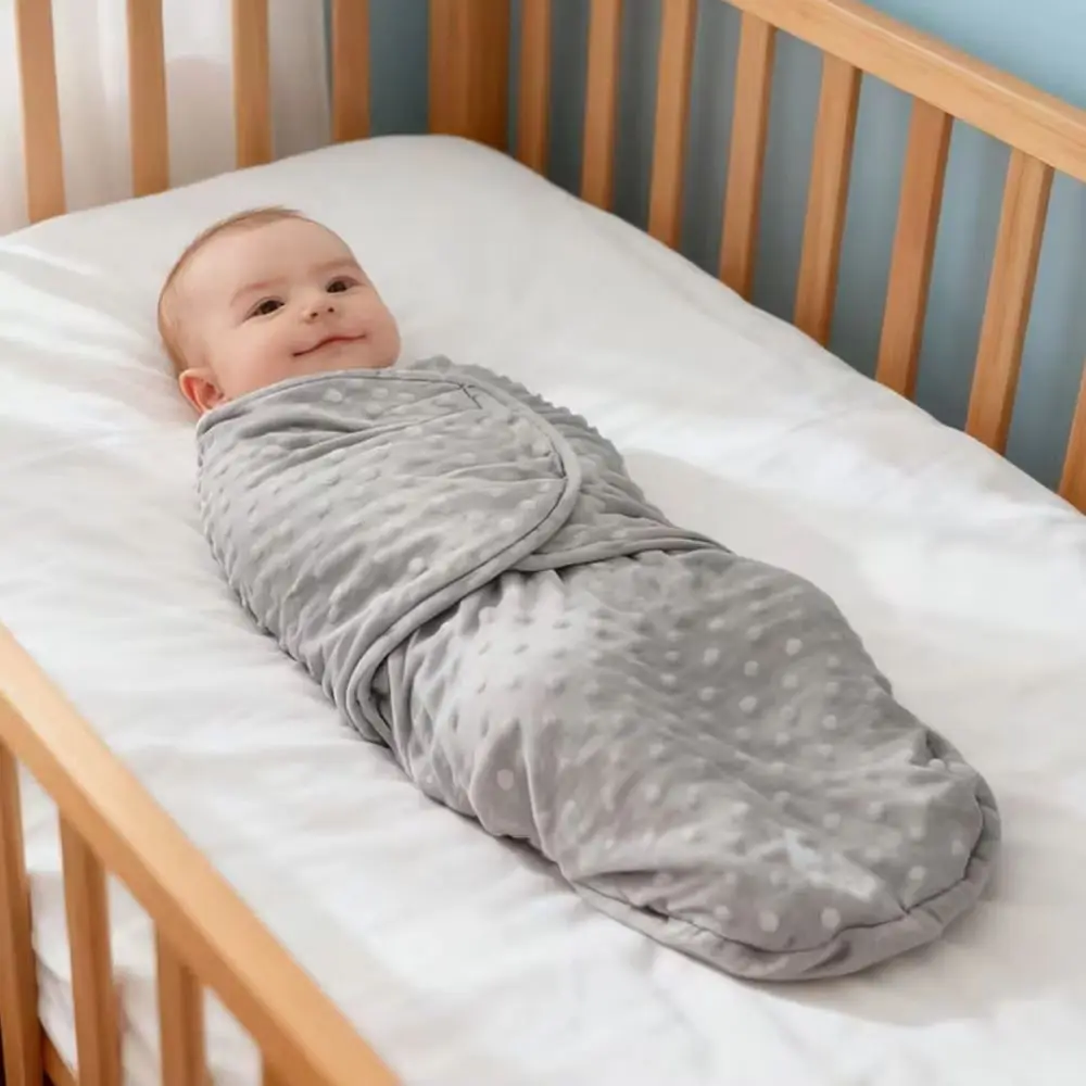 Couverture pour nouveau-né, emmaillotage pour bébé, emmaillotage d'automne et d'hiver, couverture de dessin animé pour nouveau-né, adaptée aux 0 à 6 mois