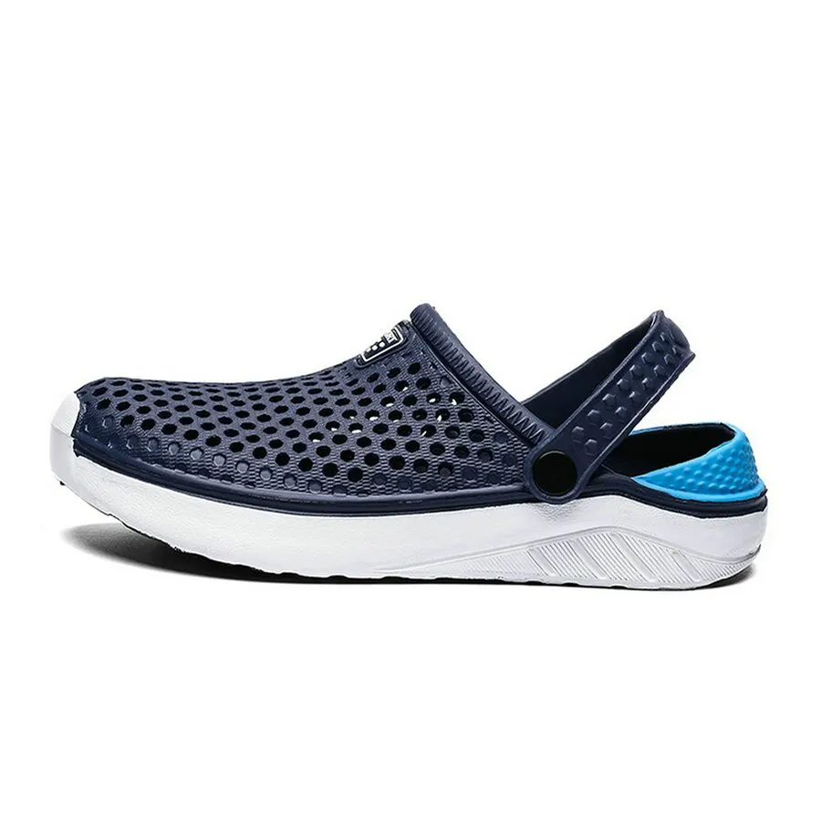 Leather Sandals Garden Shoes Unisex Fashion Beach Sandals Men Anti Slip Thick Sole Slippers Lightweight Summer Flip Flops Garden Shoes Man Women