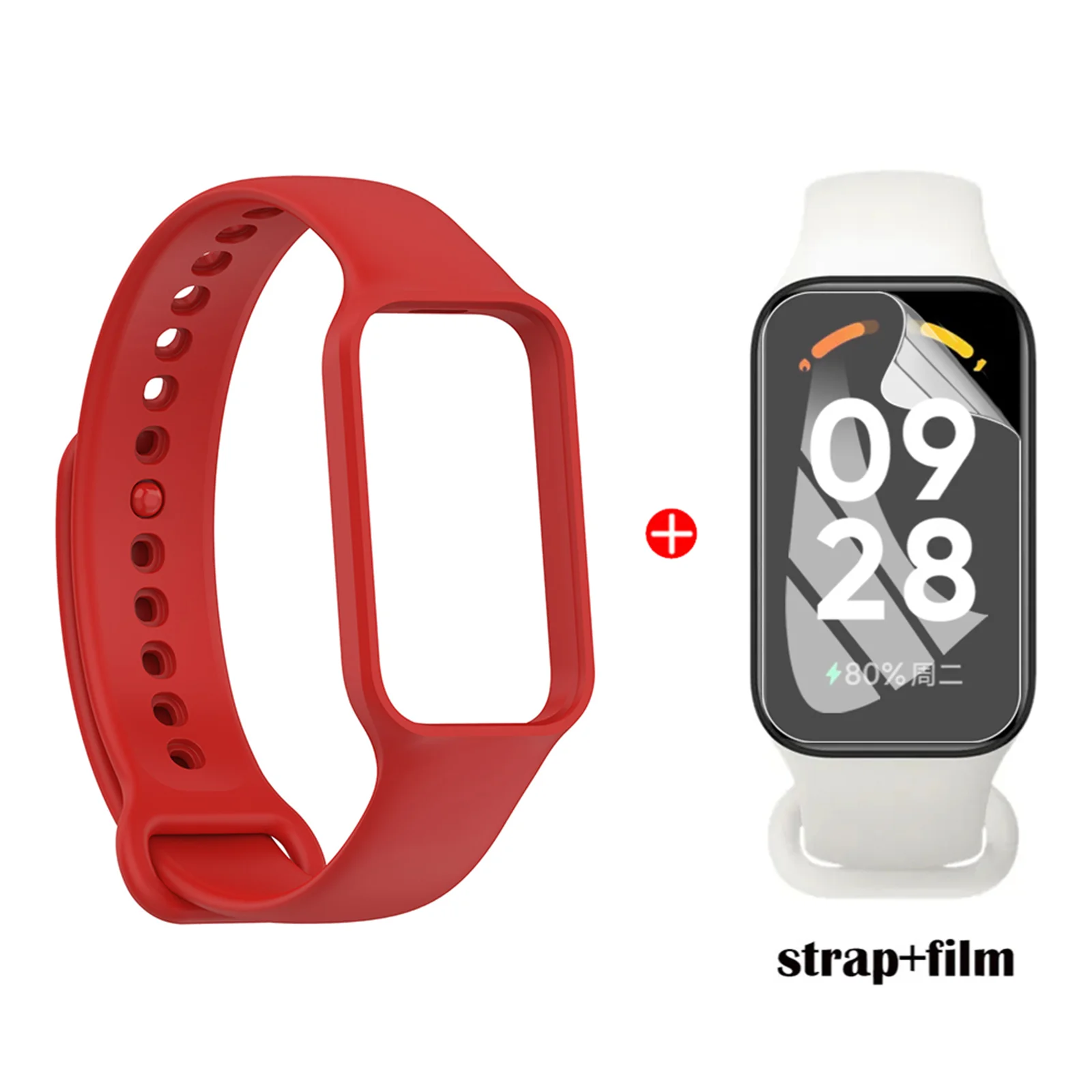 Silicone Strap Bracelet with Protective Film - Premium Replacement Wristband Accessories