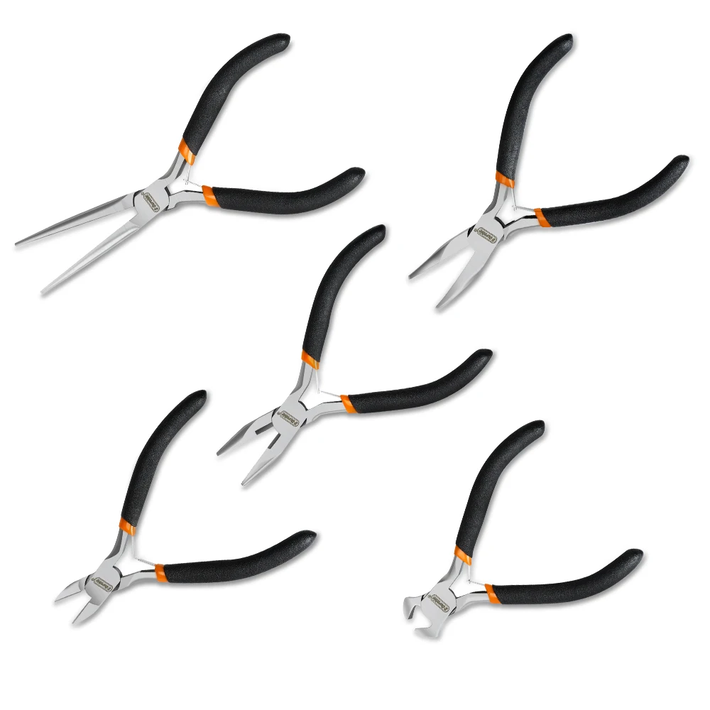 5pcsProfessionalStainlessSteelPliersSetforJewelryMakingKit