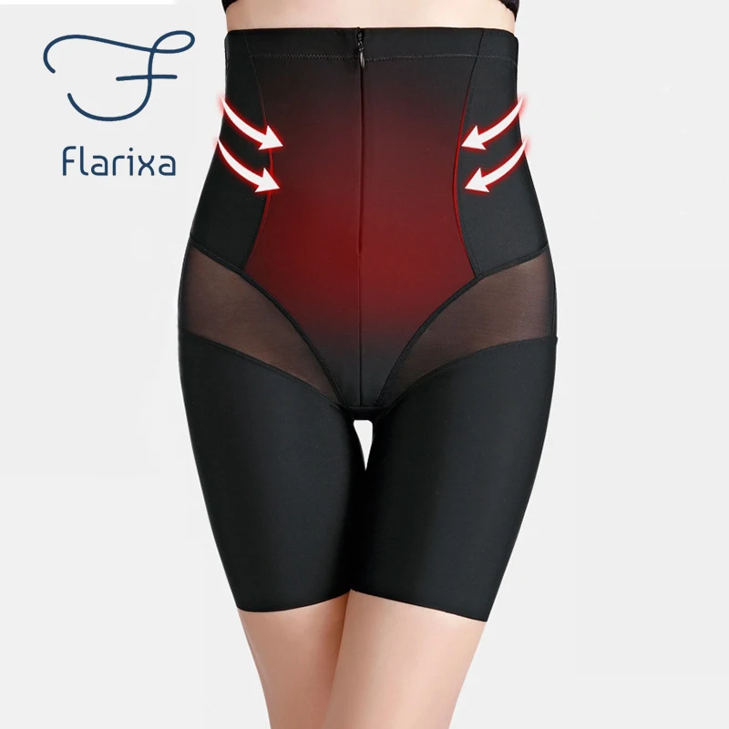 

Flarixa M-3XL Waist Trainer High Waist Strong Flat Belly Panties Take Off Boxer Panties Plus Size Body Shaper Slimming Underwear