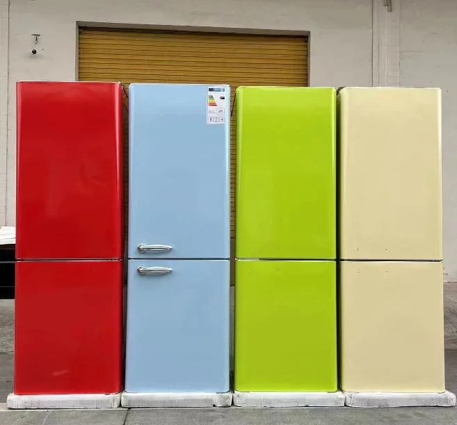 42-169 Double Door Small Household Color Refrigerators With Smart Fridge Refrigeration And Freezing Functions