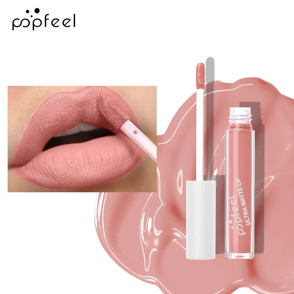 High-Pigment Ultra Matte Mist Lip Gloss Long-lasting Waterproof Moisturizing Velvet Lip Glaze Natural Healthy Lipstick Cosmetics