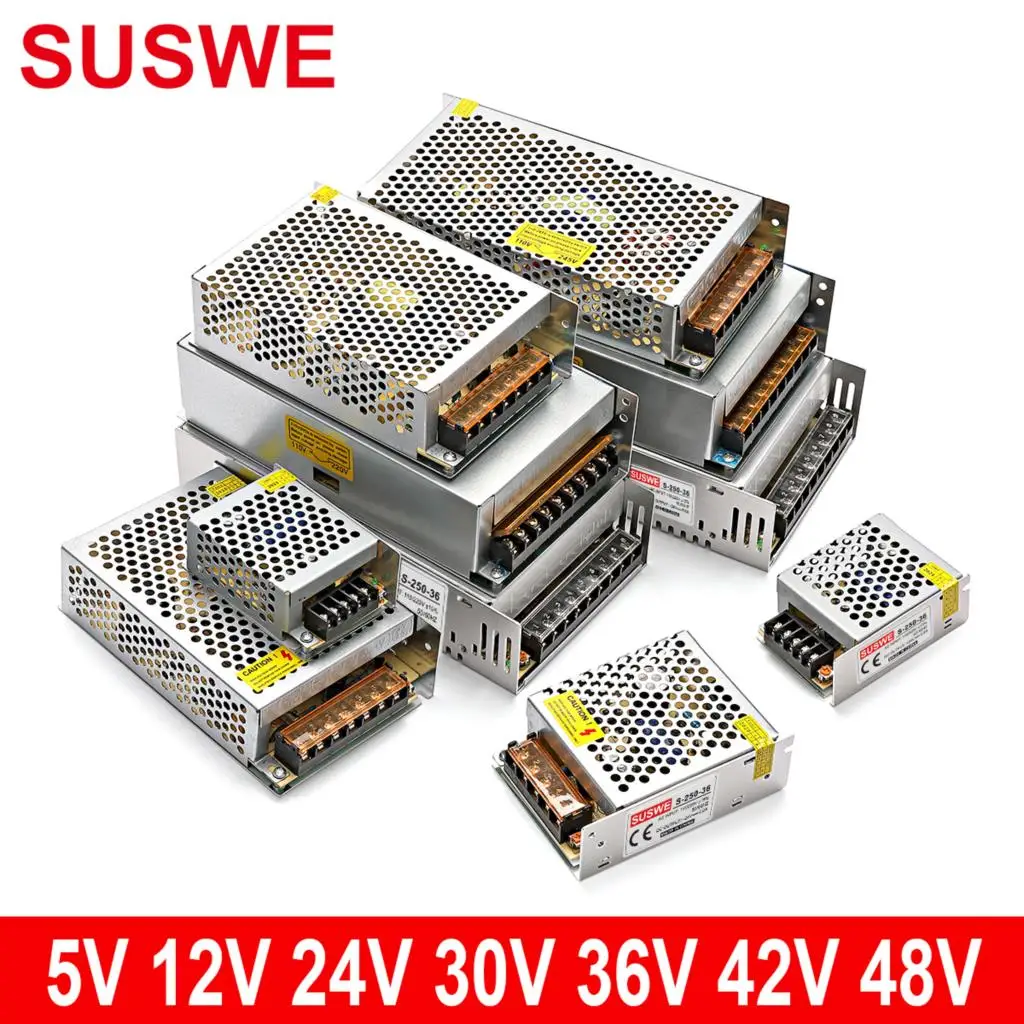 5V 12V 24V 36V Power Supply 5 12 24 36 V AC-DC 220V TO 5V 12V 24V 36V 1A 2A 3A 5A 10A 20A 30A Switching Power Supply