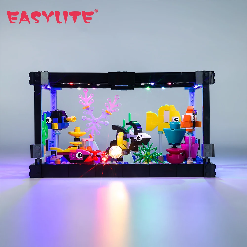 Set Di Luci A Led Per Creator 3-In-1 31122 No Glass Fish Tank Building Giocattoli Fai Da Te Blocchi Solo Mattoni Kit Di Illuminazione Non Includere Il