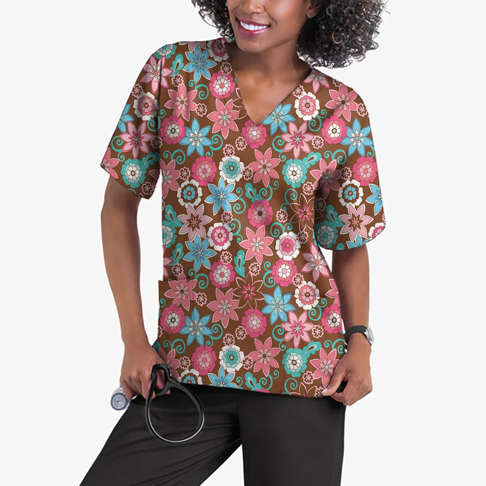 CartoonScrubTopWomenMedicalUniformNurseUniformHospitalPrintVNeckShirtDoctorTShirt.jpg