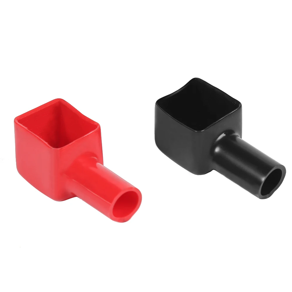 2pcs Car Battery Terminal Covers Boots Insulation Caps Protective Lug