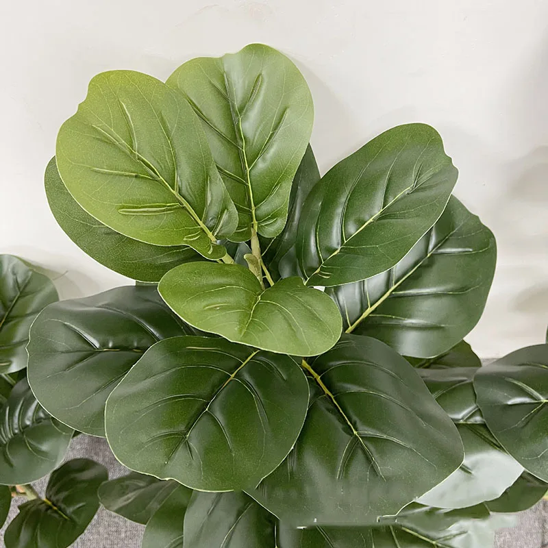 Plantas Artificiais De Grande Árvore De Ficus, Folhas De Banyan De Plástico Falso, Toque Real, Folhas Para Casa, Escritório, Decoração De Loja, 59