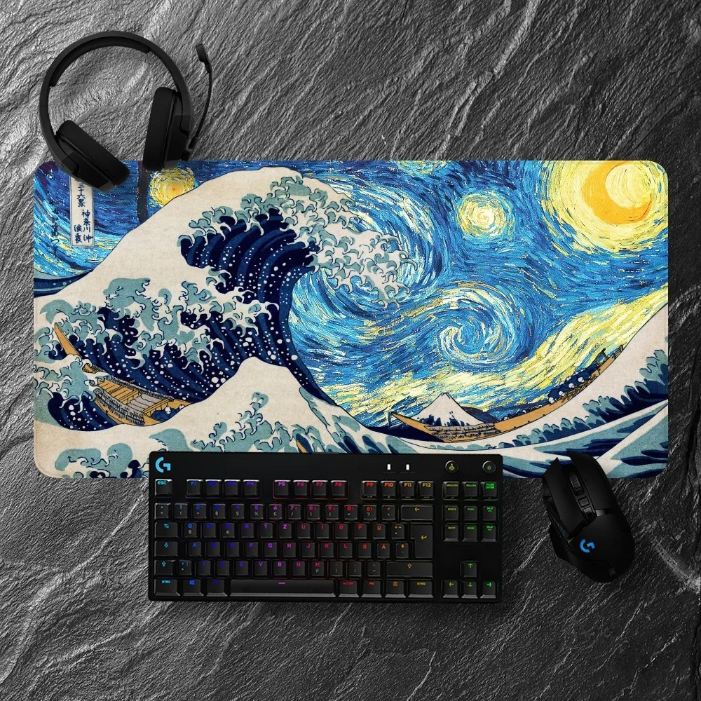 Van Gogh The Starry Night Art Mousepad Non-slip Lockedge Office Student Gaming Thickened Large Writing Pad Cushion 5
