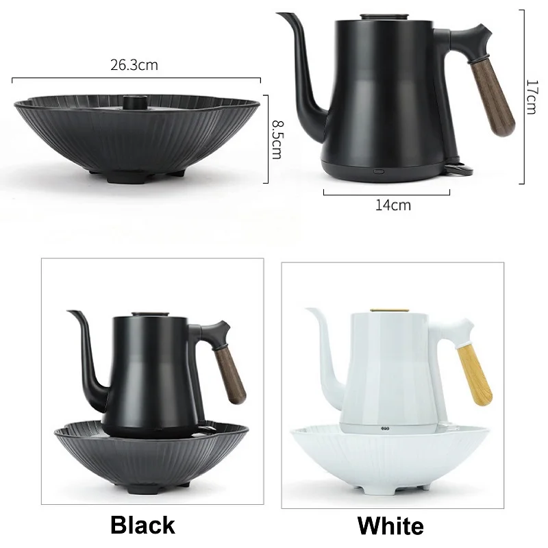 Home Electric Ceramic Stove Tea Maker 1351W Fasts Boiling Water Electric Kettle 800ml 304 Stainless Steel Long Mouth Coffee Pot