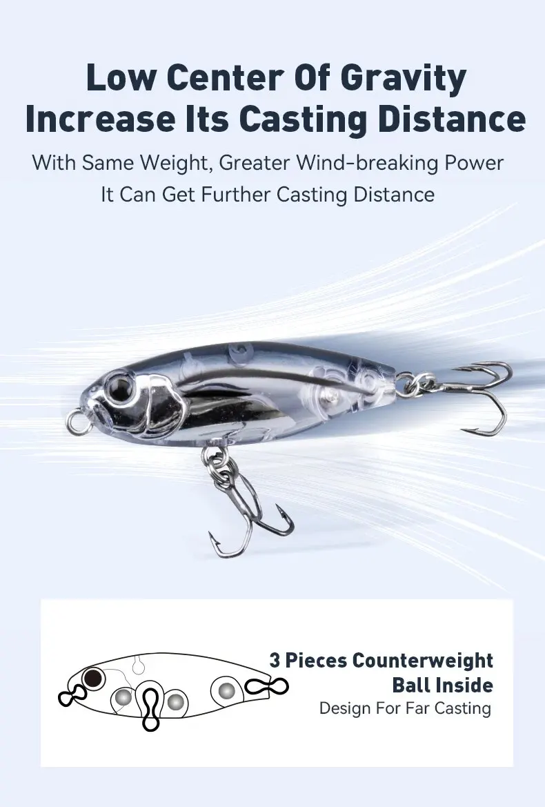 Kingdom Floating Pencil Angelköder, 40 mm, 3,2 g, Topwater Hard Wobbler, Z-Action, künstlicher harter Köder für Forellenbarsch, Hechtangeln – Detail 2