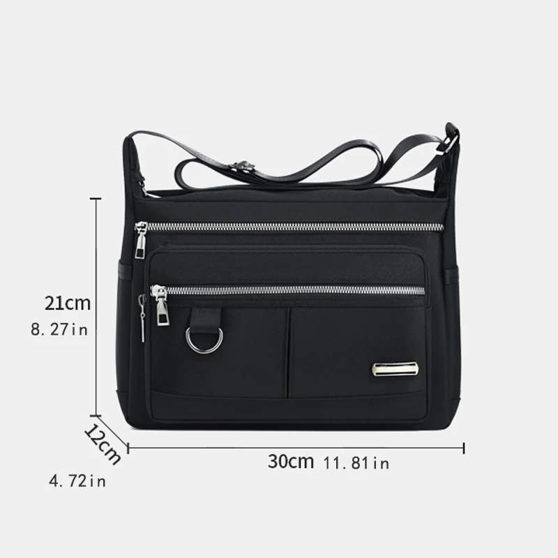 Men's Messenger Bag - adjustable strap - shoulder bag, spacious main compartment - Daily portable bag for work, travel and commu