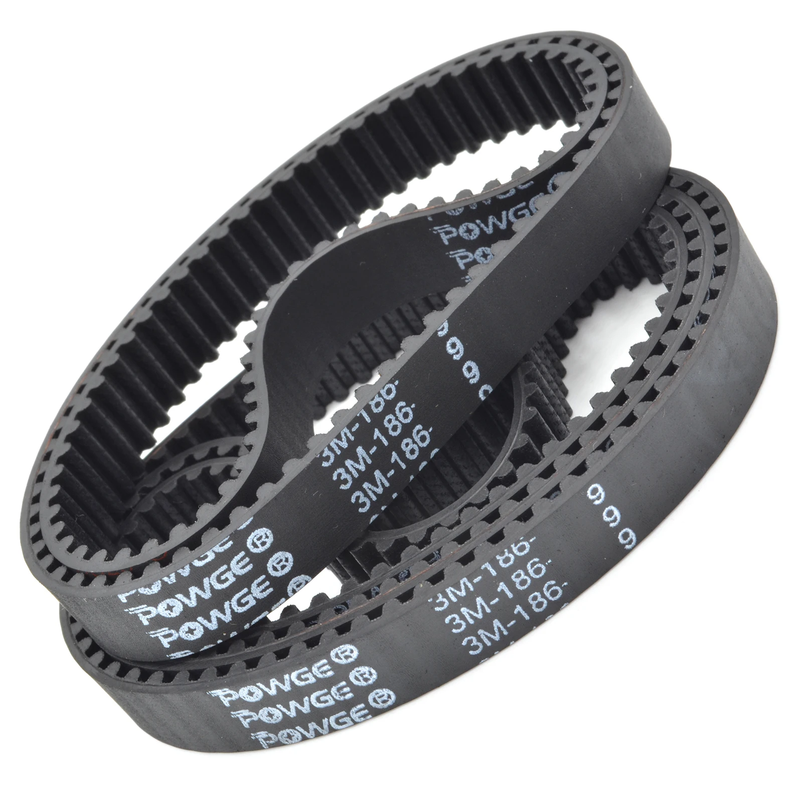 Rubber Belt POWGE HTD 3M Timing Lp = 150 153 156 159 162 165 168 171 174 177 180 183 186 189 192 195 198 201 204 207 Width 6-30mm