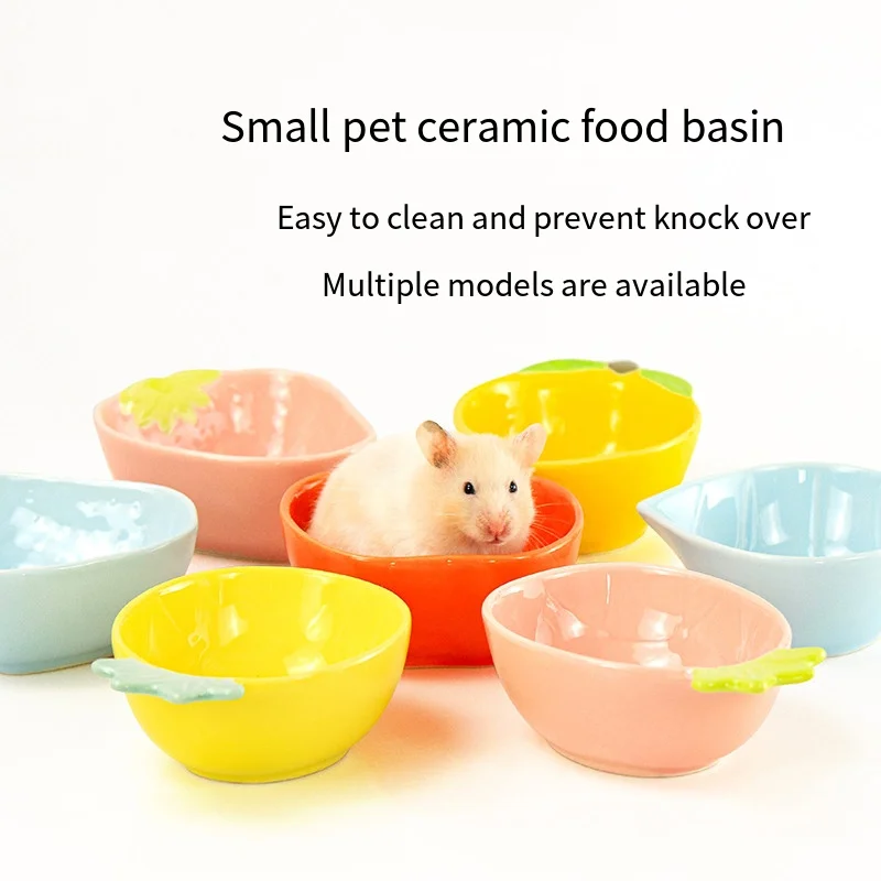 Ceramic Hamster Food Bowl Chipmunk Dwarf Rat Small Pet Food Bowl